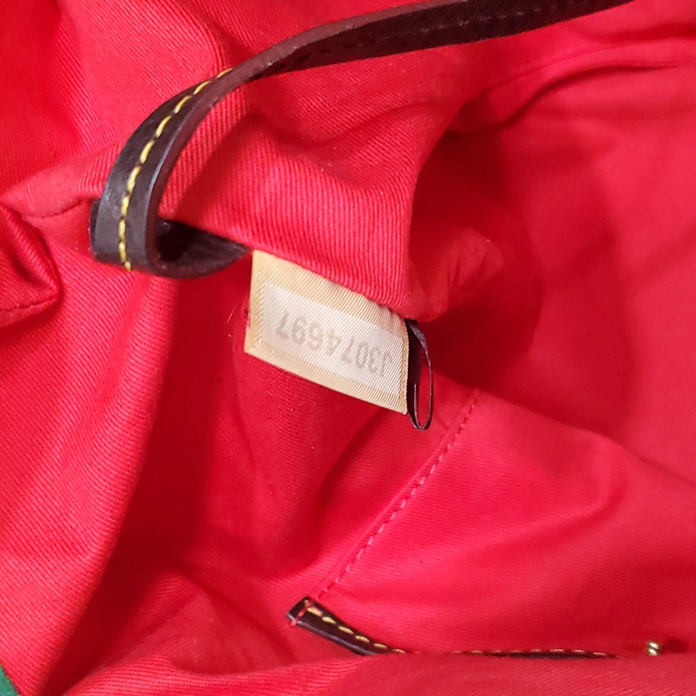 Dooney Florentine Vintage Whipstitch Tomoro Brown Tote Bag - Picture 8 of 10